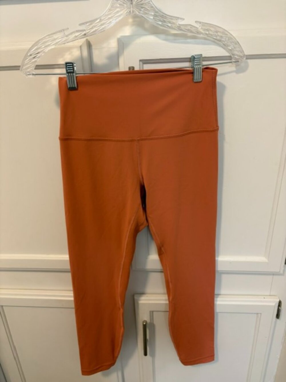 Lululemon Align High Rise Crop Leggings Burnt Orange Rust Yoga Pants Size 6